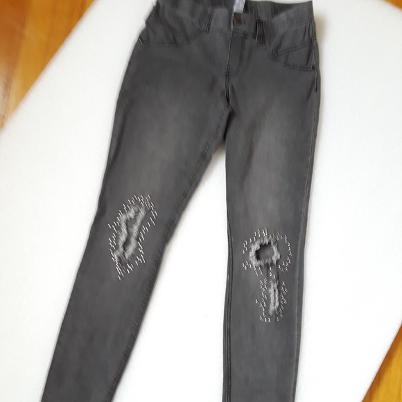 Ripped denim leggings - sz S (waist 28)  - NWT - Picture 3 of 3